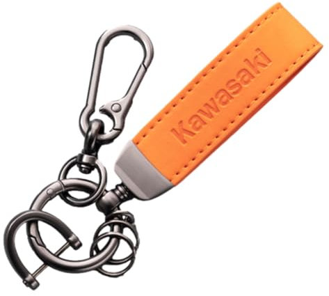 Porte clés Moto Avec Logo pour Kawasaki Z900RS Z1000 SE 650 750 ER6F 6N Porte clé Métal Durable Personnalisé Durable Accessoires,Orange style