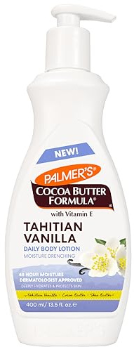 Palmer's Cocoa Butter Formula Tahitian Vanilla Body Lotion, 13.5 Oz, Daily Moisturizing Lotion for Dry Skin with Shea Butter & Vitamin E, Hydrates & Protects, Helps Provide 48-Hour Deep Moisture