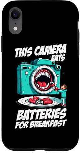 THIS CAMERA EATS BATTERIES FOR BREAKFAST Case for iPhone XR