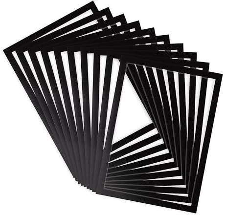 Djois, 194397 - Magnetischer Displayrahmen Magneto Pro Offener Rahmen, A4, Schwarz, 10 Stück, Präsentationsrahmen, A4 Dokumente, Lean Management, Büros, Werkstätten, Lager, Entspiegelte Oberfläche