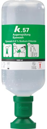 K.57 Augenspülflasche, DIN EN 15154-4, Spülzeit 10 Minuten, 1000ml/Flasche