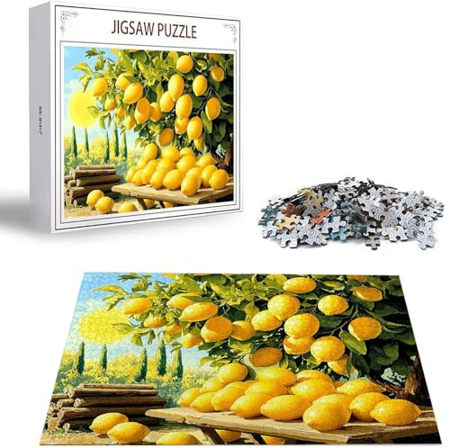 Puzzle 5000 Teile Obst Puzzle Erwachsene, Holzpuzzle für Erwachsene und Teenager, Klassische Puzzles Zitrone Jigsaw Puzzles, DIY Groß Puzzelmatten 156x105cm, Home Wand Dekor oder Geschenk H-7253