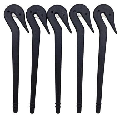 5 Pack Hair Band Remover Tool, Hair Loop Pull Through Tool, Elastic Hair Tie Cutter with Stainless Steel Blade, Acrylic Hair Bobble Removal Tool for Ponytail Braids All Hair Types (Black, 10cm)