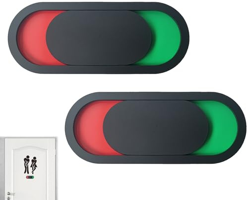 BaZuyunMd 2 Stück Türschild Set, Besetzt Schild Bad, Türschild WC Besetzt Frei, Bitte Nicht Stören Schild, Open Closed Schild, Mattschwarz, für Türen in Bad, Büro, Hotel und Konferenzraum