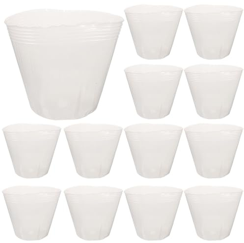 PACKOVE Indoor Plant Pot Liners 10Pcs Plastic with Drainage Holes Lightweight Flower Pot Inserts for Balcony Gardening and Seedling Care