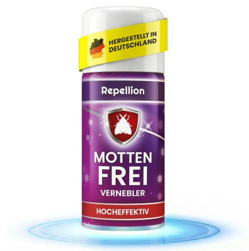 Repellion ® Motten Fogger für Wohnräume – Fogger gegen Motten & Mottennebel zur Raumbehandlung – Automatische Insektenbombe gegen Kleidermotten & Lebensmittelmotten