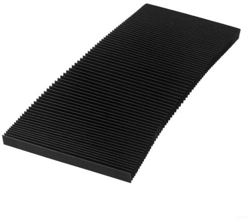 Milling Machine Flexible Protective Flat Accordion Bellows Cover Tool For Cnc Router Lathe Guide Rail Shield Black Three Proof Cloth Height 130mm Length 1.5 Meters(150mm)