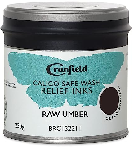 Cranfield : Caligo : Safe Wash : Relief Ink : 250g Tin : Raw Umber