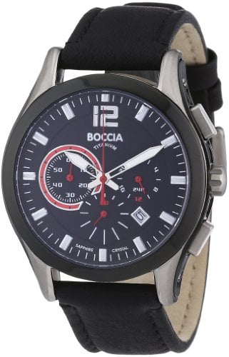 Boccia Herren-Armbanduhr Mit Lederarmband Sport 3771-01