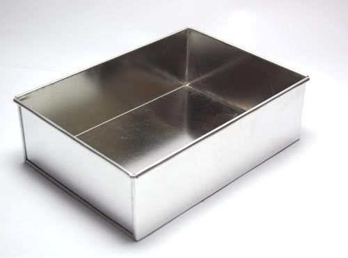 EUROTINS Rectangle Baking Tray Cake Tin 6 x 3.5” Birthday, Anniversary Wedding Oblong Pan Mould (15 x 9 cm)