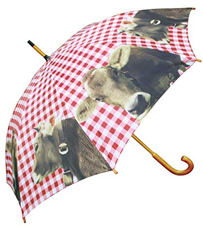 Schirm Regenschirm Alpen Kuh 105 cm Regenschirme mit Motiv die Sie trocken und stilvoll zum Ziel bringen