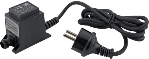 Netzteil 6 Watt IP44, LED-Trafo, Transformator 230V auf 12V, Netzkabel 2-Pin-Stecker, Netzstecker 2 Polig, 12V Adapter, Netzteil-Adapter, Netzgerät, Netzadapter, Niederspannung für LED-Lichterketten