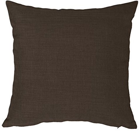 Kissenhülle Struktur Leinen-Optik Kissenbezug Deko Kissen ca. 40x40 50x50 oder 40x60 cm #388 (braun, 50x50 cm)
