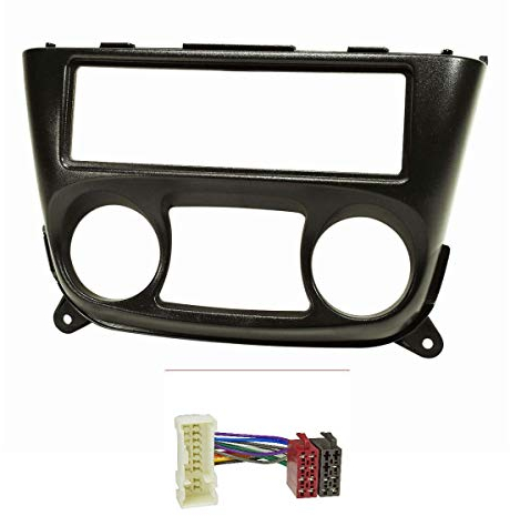 tomzz Audio 2438-006 Conjunto de Panel de Radio Compatible con Nissan Almera N16 año 2000-2006 Negro con Adaptador de Radio ISO