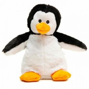 Peluche bouillotte micro-onde Pingouin : graines de blé et fleur de lavande.