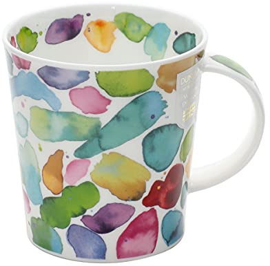 Dunoon Cairngorm Fine Bone China Mug - Blobs! Green