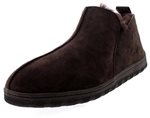 Polar Herren Australischen Schaffell Original Pelz Gefüttert Stiefel Gummi Sole Pantoffeln