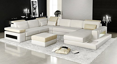 Bullhoff by Giovanni Capellini XXL WOHNLANDSCHAFT u Form Leder weiß Augsburg