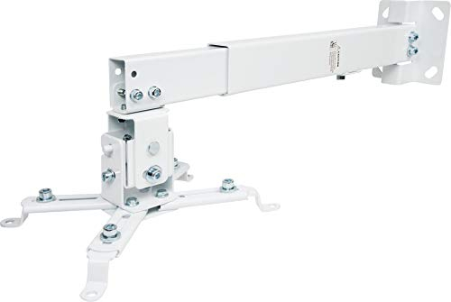 SCHWAIGER 9468 Support Plafond pour vidéoprojecteur Support Mural Universel pivotant inclinable Max. 20 kg Blanc