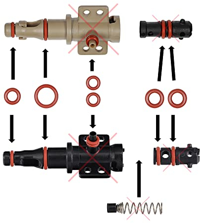 SW-K Kits de maintenance, joints d'étanchéité pour soupape de vidange, compatible avec Saeco, Philips, Spidem, Gaggia Set 14