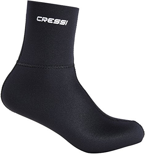 Cressi Black Neoprene (3 or 5mm) Socks Resilient - Neopren Tauchsocken 3/5mm, Schwarz, für Erwachsene Unisex