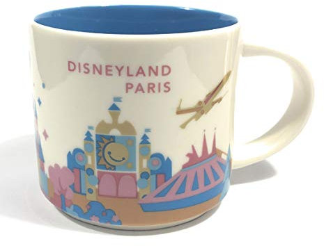 Starbucks Sie Befinden Sich Hier‘Yah-Stadt-Becher - Disneyland Paris - Eurodisney - Limited Edition. 14 Unzen Weiß