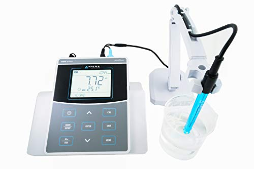 Apera Instruments PH800 Labor-/Tisch-pH-Messgerät (Inklusive 201T-F pH-Elektrode mit integrierter Temperaturmessung; pH-Messbereich: -2,00 bis 19,00)