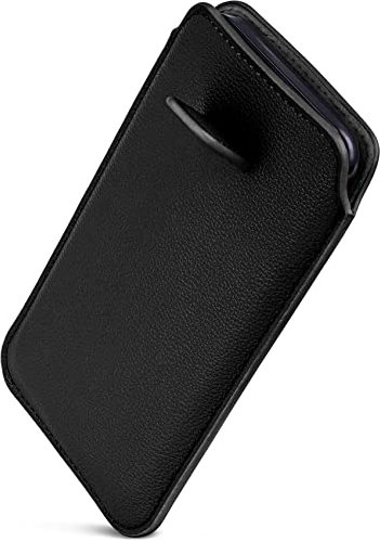 ONEFLOW Liberty Case für iPhone 6s / iPhone 6 Handy Einsteckhülle mit Rückzugfunktion, PU Leder Handytasche, Schutzhülle mit Lasche, Sleeve Etui Hülle zum Einstecken, Schwarz
