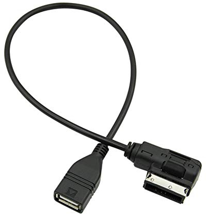 Cable Adaptador de Interfaz de Música USB AMI MMI, Haofy Cable de Conexión MP3, Adaptador de Cable de Audio Compatible con A3 A6, para Unidades Flash USB, Lápices de Memoria USB