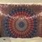 Bless International Indischer Hippie Bohemian Psychedelic Peacock Mandala Wandbehang Bettwäsche Tapisserie (Golden Blue, Medium (137x60Inches)(137x152cms))