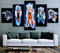 BAIOKAISHUII Wandkunst HD Drucke Home Decoration 5 Stück Dragon Ball Goku Leinwand Malerei Animation Modulare Bilder Kinderzimmer Kunstwerk Poster-Rahmenlos