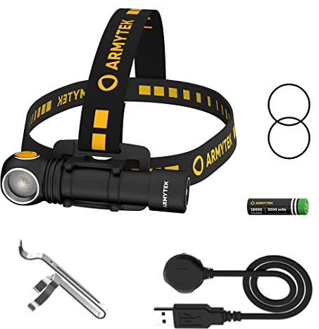Linterna frontal LED Armytek Wizard C2 Pro v4 blanco frío 2500 lúmenes recargable por USB + Batería 18650 Li-Ion
