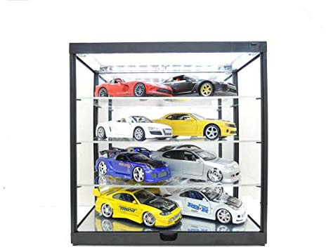 Triple9 Collection Modellauto Vitrine 1:24 LED Beleuchtet Spiegelboden Schwarz