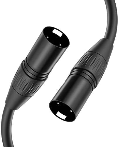 Yinker Male zu Male XLR Kabel 1.5m, 3 Polig XLR Mikrofonkabel Male zu Male, Mikrofonkabel XLR Stecker Male zu Male für Audio-und Sound-Equipments 1.5m