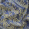 Paisleymuster, Jacquard-Poly-Viskose, gewebt, Polsterstoff, Anzugfutter, Drapierstoff, Material | 150 cm breit (Meterware, blau/gelb)