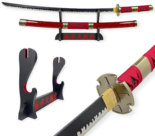 Katana One Piece Zoro KITETSU - Epée Lame Bois - Support Japonais Inclus