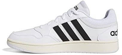 adidas Homme Hoops 3.0 Low Classic Vintage Shoes Chaussures, Cloud White/Core Black/Chalk White, 43 1/3 EU