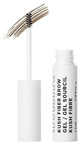 Milk Makeup KUSH Fiber Brow Gel – Tinted Gel Fluffs, Fills + Holds Eyebrows for a Fuller, Natural Look – Conditioning, Vegan Formula – Herb (Medium Brown), 0.15 oz