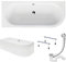 KOLMAN Badewanne AVITA Eckbadewanne 170x75 Links mit AcrylSchürze, Ablaufgarnitur und Füßen Komplettset 4in1 Premium Original Acryl Wanne Siphon