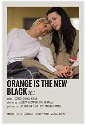 RIPEX Serie Orange Is The New Black Vintage Leinwand Poster Wandkunst Dekor Druck Bild Gemälde für Wohnzimmer Schlafzimmer Dekoration Rahmen Stil 40 x 60 cm