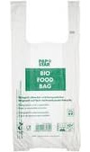 PAPSTAR 150 Hemdchen-Tragetaschen, Bio-Folie 47 cm x 22 cm x 13 cm transparent Knotenbeutel auf Rolle