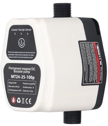 Pompa 'acqua, Pompa Booster di Pressione 'acqua 25L Smart Sensing 100-240V per la Casa (Spina UE)