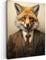 MuchoWow© Wandbilder 30x40 cm Wohnzimmer Wanddeko Schlafzimmer Zimmerdeko Fotowand Zimmer Deko Wand Dekoration Wall Art Vintage - Fuchs - Anzug - Tiere - Hell
