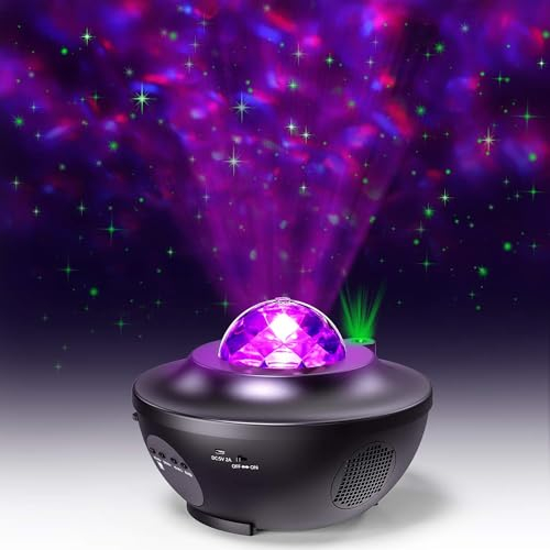 Kepuarm Galaxy Projector, Star Projector with Remote Control, Night Light Projector with Timer, Bluetooth USB for Kids Adults Gifts Bedroom Decoration (Black)