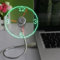 Redlution USB LED Uhr Ventilator mit Echtzeit Anzeigefunktion Tragbarer Kühlventilator Mini USB Schwanenhals Ventilator für Laptop und PC, Silber