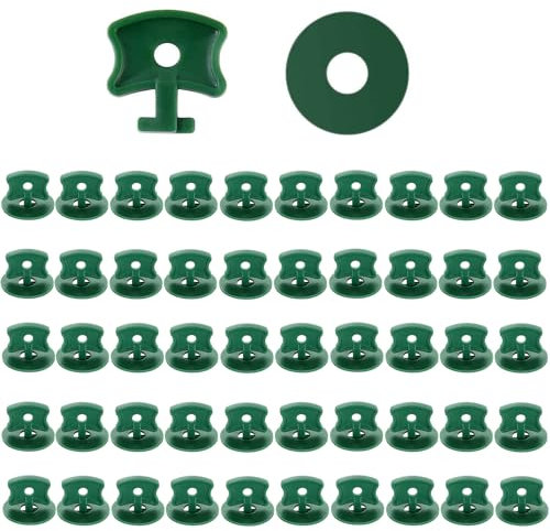 100Pairs Greenhouse Twist Clips Plastic Greenhouse Fixing Clips and Washers Greenhouses Corner Fixing Shading Clips for Aluminium Greenhouse Insulation Bubble Netting Shading (100)