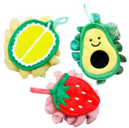 Beaupretty 3stücke Badeluffa Aus Körperluffa Für Hautreinigung Und Peeling Badeschwämme Zum Baden Mit Verschiedenen Farben Körperwäscher Für Duschschrubber