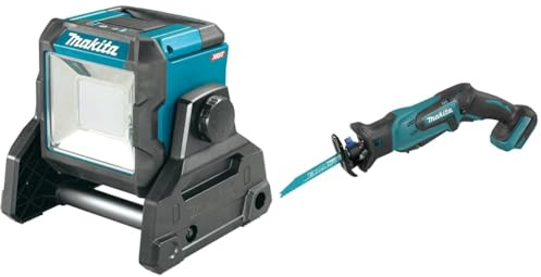 Makita ML003G LED-Baustrahler 18V-40V max. & DJR183Z Akku-Reciprosäge (18,0 V, ohne Akku/ohne Ladegerät)