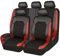 9 Pezzi Auto Set Coprisedili, per Fiat Panda 3 Series (Type 169) 2003-2012 in Pelle PU Impermeabile Fodere Anteriori E Posteriori Auto Accessori,D