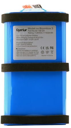 Fayerkar Batterie neuve adaptée pour batterie JbL boombox3, batterie God of War 3, décodage ID109GA, charge complète et lumière éteinte (11400 mAh/82,08 Wh)